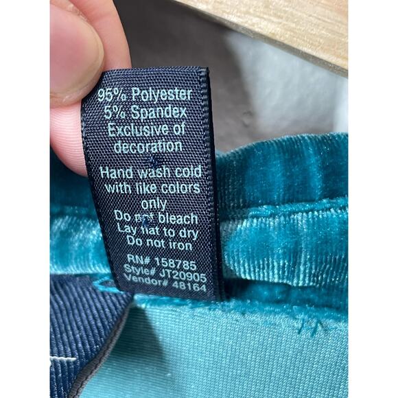 Buckle Daytrip Ribbed Velvet Tunic Shirt Button Front Teal XL Stretch - Picture 6 of 6